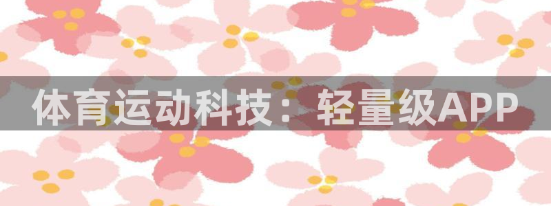 体育运动科技：轻量级APP